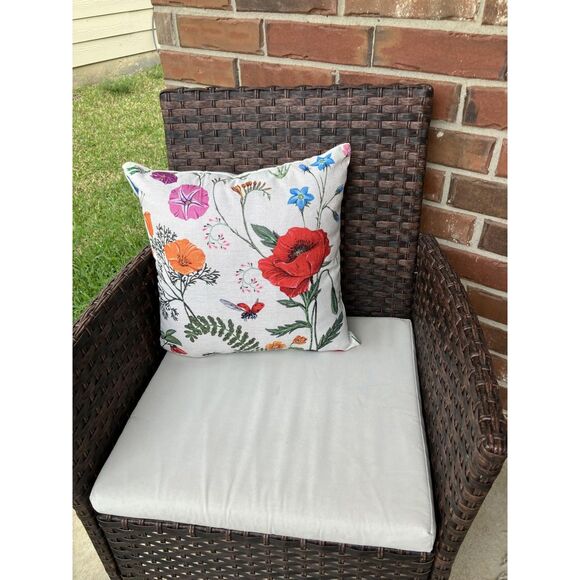 Garden Porch Butterfly Flower Outside Decorative Throw Pillow Covers 4 Set 18x18 - Picture 6 of 7